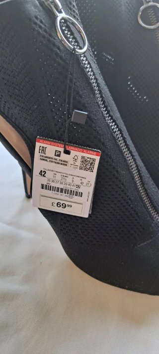 Botines Zara Tacón Cremallera Peep Toe