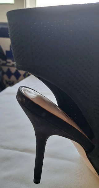 Botines Zara Tacón Cremallera Peep Toe