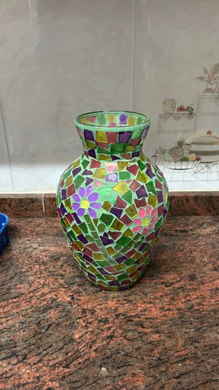 Jarrón de Vidrio Hipercor Multicolor
