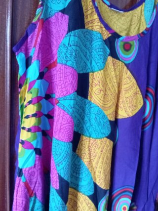Vestido estampado multicolor talla única