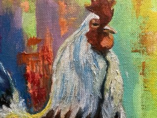 Cuadro al óleo de Gallo