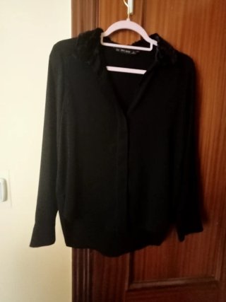 Blusa negra manga 3/4