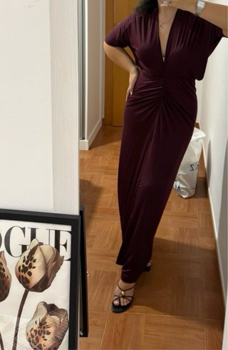Vestido largo evento morado