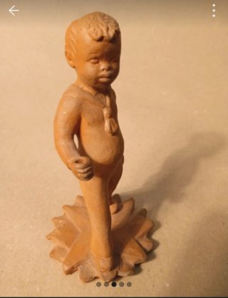 Figura niño terracota años 40/50