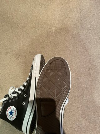 Converse Chuck Taylor Cuero Negras Talla 39.5