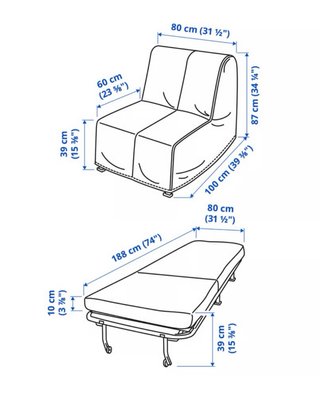 Butaca cama IKEA LYCKSELE LÖVÅS