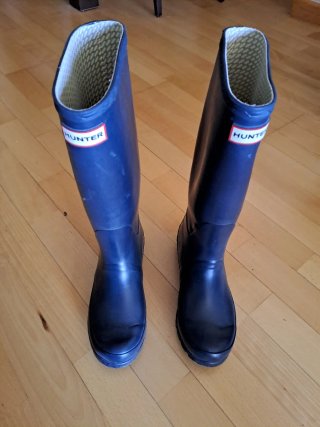 Botas de agua Hunter azules