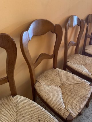 Cadira Isabelina Roure seient boga. Silla rústica