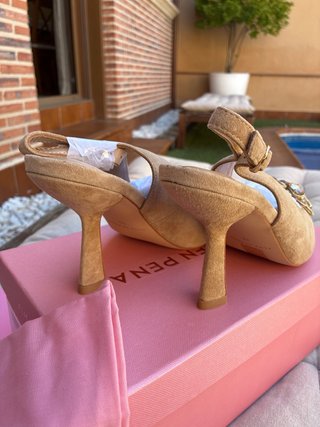 Zapatos Alma en Pena Talla 39 Piel Beige