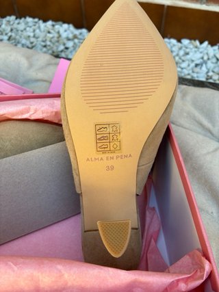 Zapatos Alma en Pena Talla 39 Piel Beige