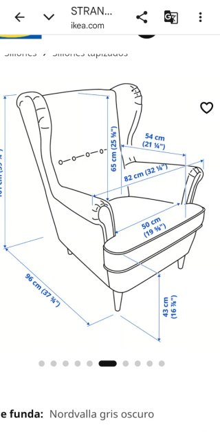 2 Sillones Orejeros Ikea Gris