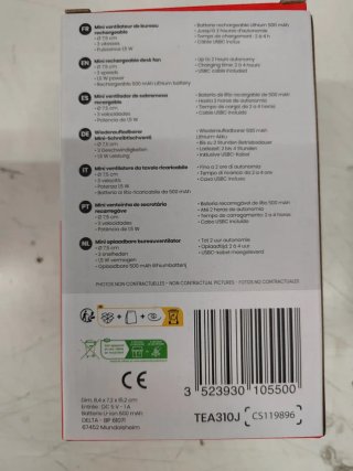 Mini ventilatore Livoo - Ricaricabile USB