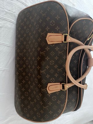 Bolsa de viaje polipiel marron y ruedas