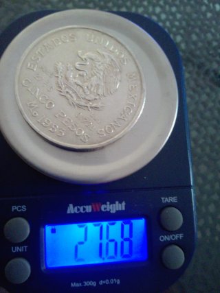 Moneda Mexicana 5 Pesos 1955