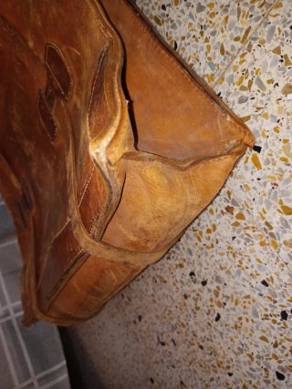Maletín de cuero marrón para documentos 45X35cm