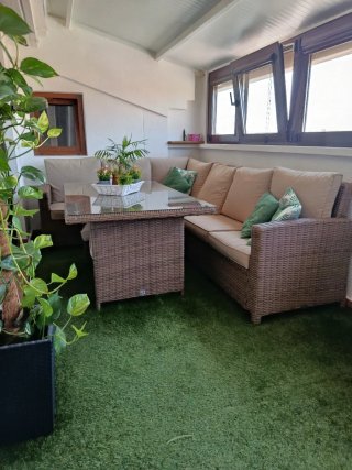 Conjunto Rinconera Ratán con Mesa