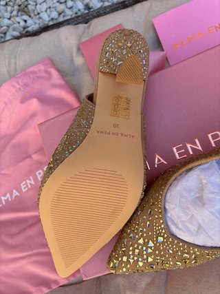 Zapatos Alma en Pena Piel Talla 39 Beige/Oro