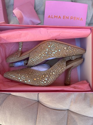 Zapatos Alma en Pena Piel Talla 39 Beige/Oro