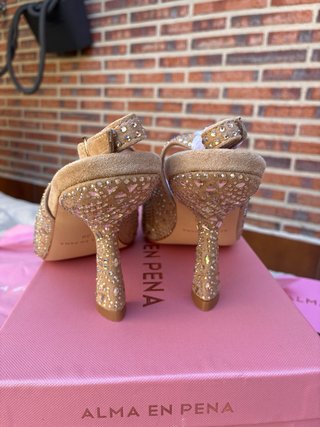 Zapatos Alma en Pena Piel Talla 39 Beige/Oro