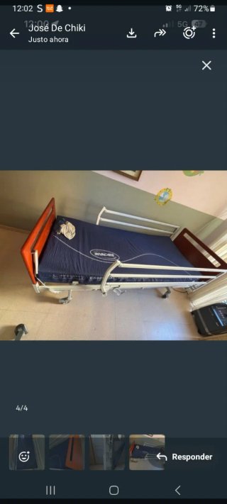 Cama ortopédica articulada con 6 meces con colchón