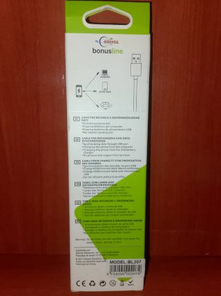 Cable USB Datos Carga Rápida 2.0A 1M
