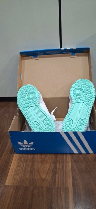 Zapatillas Adidas Forum Low Blanco Menta niña