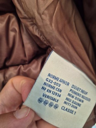 Parka Moncler impermeable T2 (S) Marrón