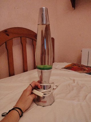 Lámpara de lava Mathmos Plata y Verde