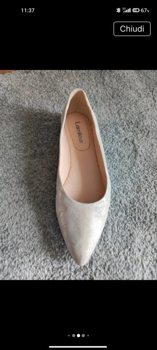 Ballerine punta oro/beige Tg 40