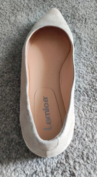 Ballerine punta oro/beige Tg 40