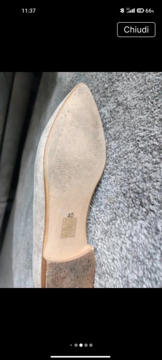 Ballerine punta oro/beige Tg 40