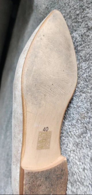 Ballerine punta oro/beige Tg 40