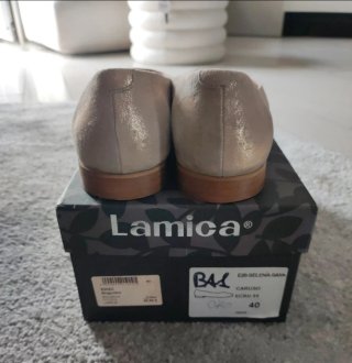 Ballerine punta oro/beige Tg 40