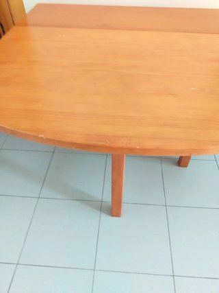 Mesa de comedor plegable de madera