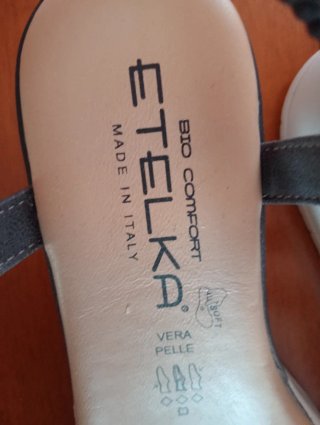 Infradito Etelka Donna Tg 37 Nero/Oro