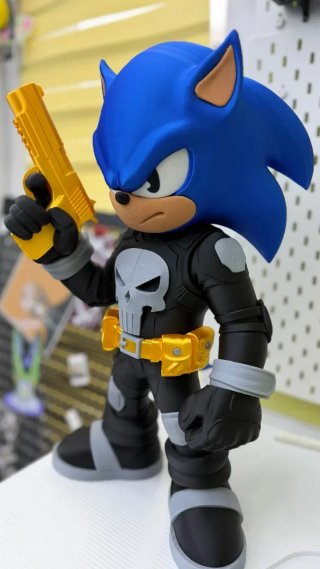 Figura Sonic The Punisher impresion 3d profesional