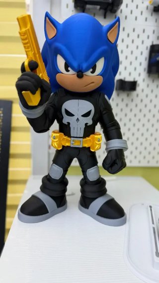 Figura Sonic The Punisher impresion 3d profesional