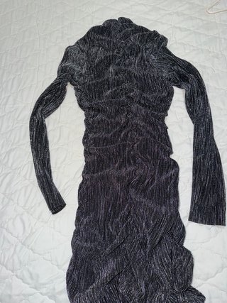 Vestido Zara fiesta negro y morado