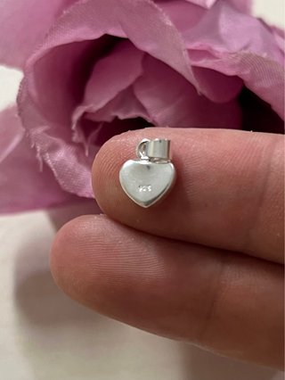 Maravilloso Colgante Corazón Rojo Plata 925