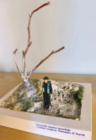 Diorama artigianale seconda guerra mondiale