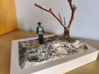 Diorama artigianale seconda guerra mondiale