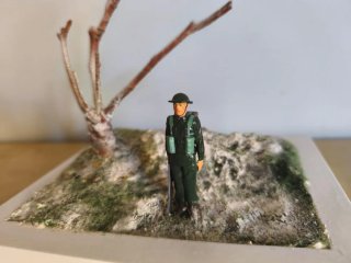 Diorama artigianale seconda guerra mondiale