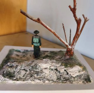 Diorama artigianale seconda guerra mondiale