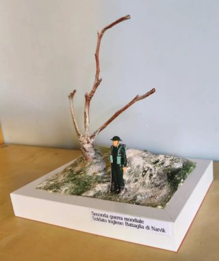 Diorama artigianale seconda guerra mondiale