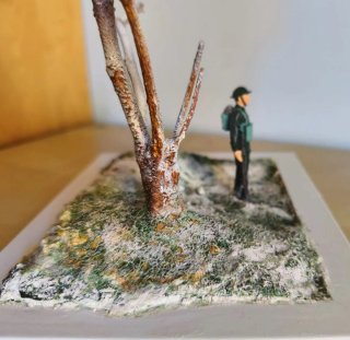 Diorama artigianale seconda guerra mondiale