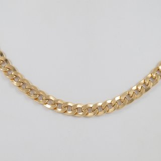 Cadena barbada cubana oro 18k 750 50cm