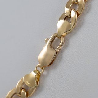 Cadena barbada cubana oro 18k 750 50cm