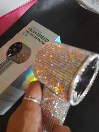 Ventilador de mano con brillantes