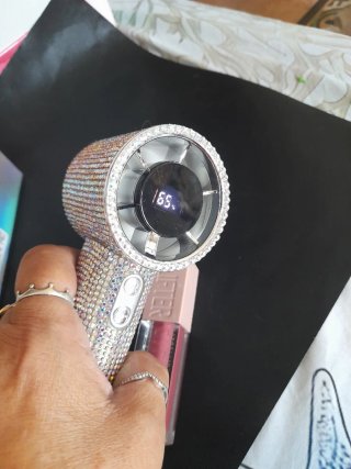 Ventilador de mano con brillantes