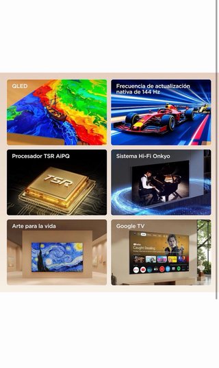 TCL 55A400 55” QLED 4K 144Hz Google TV - NUEVO
